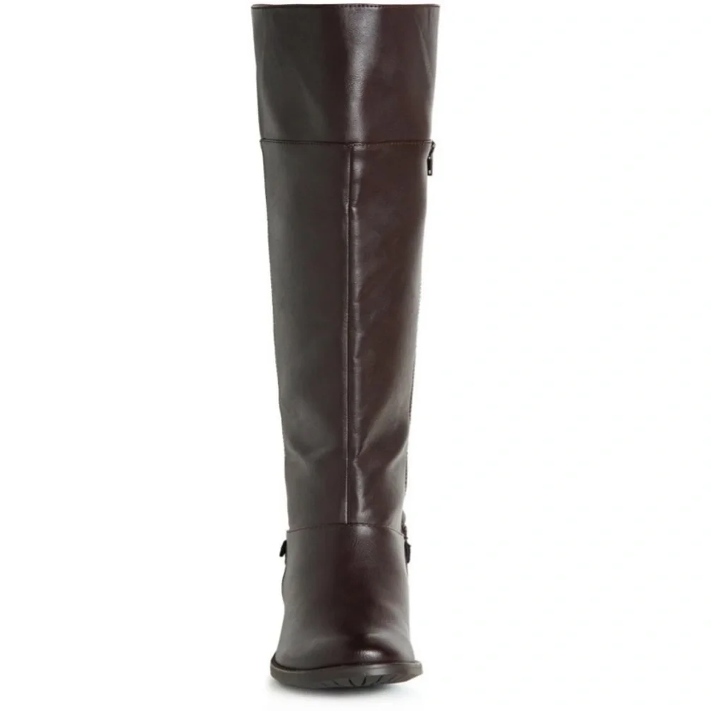 EVANS Women's Wide fit Portia Tall Boot - brown - 8Wide new
